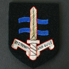 Special Boat Service Wire Blazer Badge - sword design